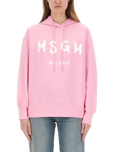 Msgm sweatshirt with logo - msgm - Modalova