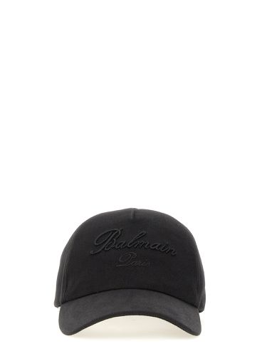 Baseball hat with logo embroidery - balmain - Modalova