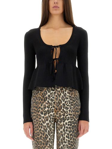 Ganni cut out cardigan - ganni - Modalova