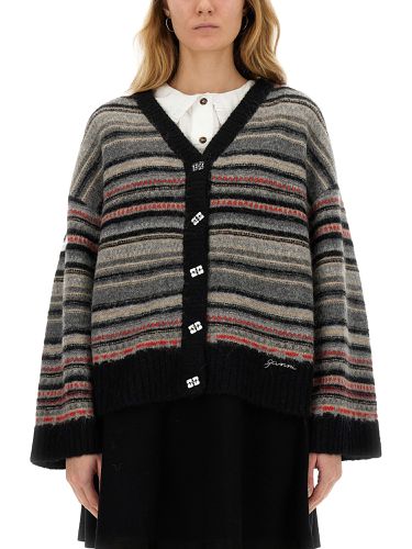 Ganni boxy fit cardigan - ganni - Modalova