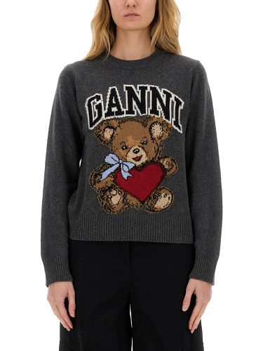 Ganni "graphic bear" jersey - ganni - Modalova