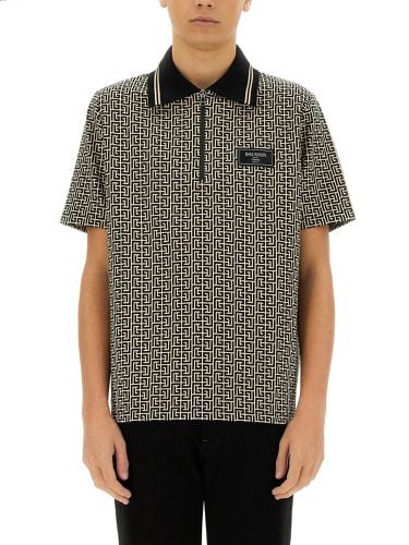 Balmain polo shirt with monogram - balmain - Modalova