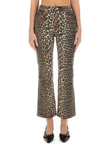 Ganni animalier jeans - ganni - Modalova