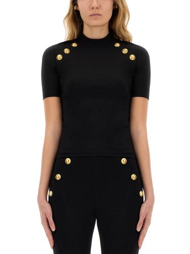 Balmain t-shirt with buttons - balmain - Modalova