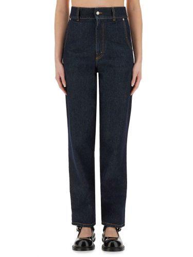 Laurel crown patch" denim pants - moschino - Modalova