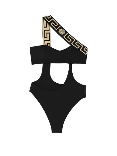 One piece swimsuit with greek border - versace - Modalova