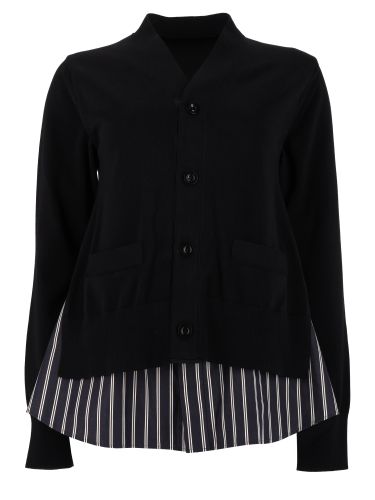 Sacai cardigan a righe patchwork - sacai - Modalova
