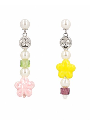 Orecchini pendenti con perline - off-white - Modalova