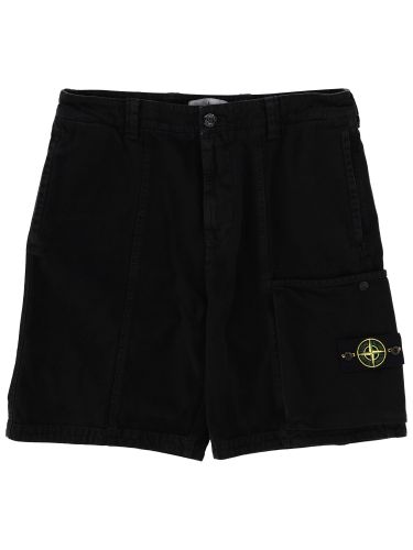 Cargo shorts with logo patch - stone island - Modalova