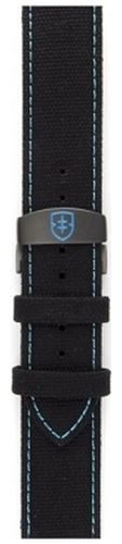 STR-C02 Men's 22mm Black Canvas With Blue Watch - Elliot Brown - Modalova