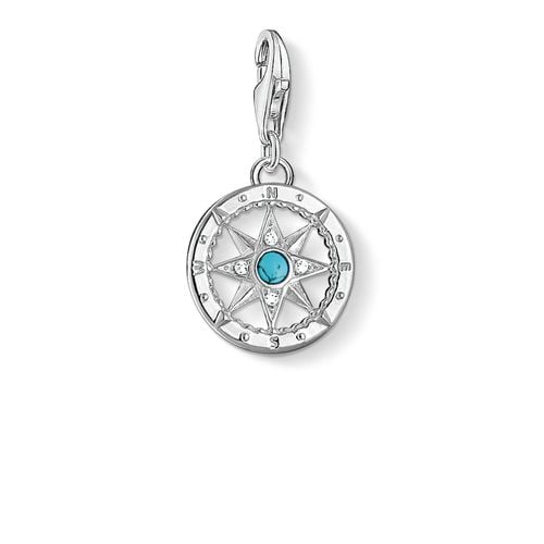 Compass Charm Turquoise 925 Sterling Jewellery - Thomas Sabo - Modalova