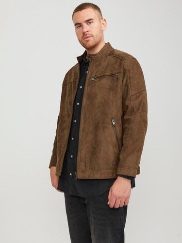 Plus Size Faux Leather Jacket - Jack & Jones - Modalova