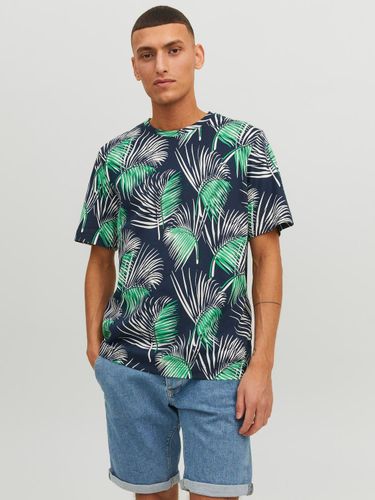 T-shirt All Over Print Col Rond - Jack & Jones - Modalova