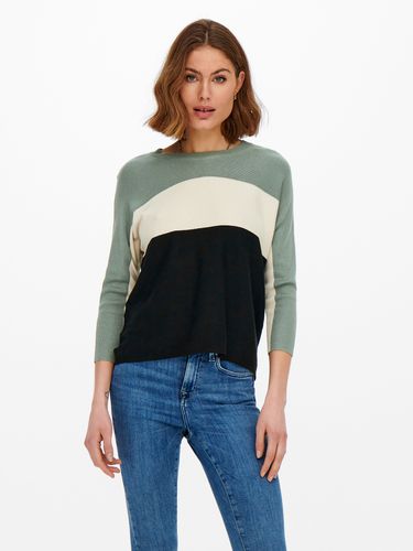 Contrast Knitted Pullover - ONLY - Modalova
