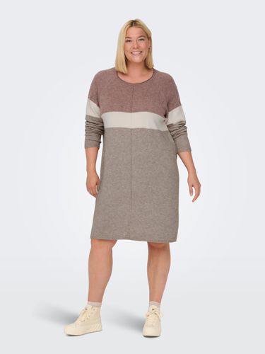 Curvy Contrast Knitted Dress - ONLY - Modalova