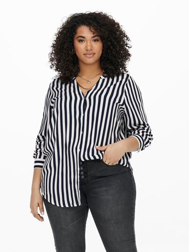 Curvy Striped Viscose Shirt - ONLY - Modalova