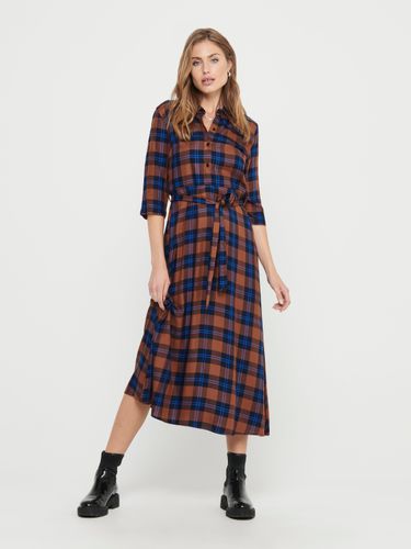 Midi Checked Shirt Dress - ONLY - Modalova