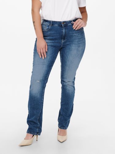 Curvy Carlaola Straight Fit High Waisted Jeans - ONLY - Modalova