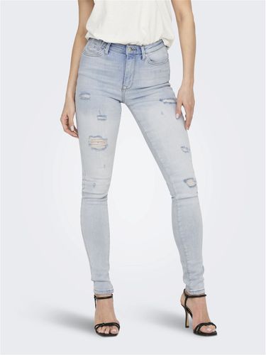Onlforever Talle Alto Roturas Jeans Skinny Fit - ONLY - Modalova