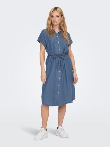 Short Sleeved Denim Dress - ONLY - Modalova