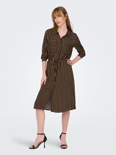 Midi Striped Shirt Dress - ONLY - Modalova