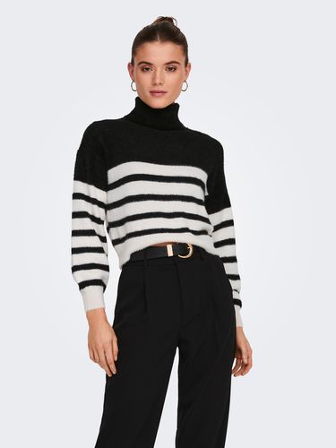 Striped Rollneck Knitted Pullover - ONLY - Modalova