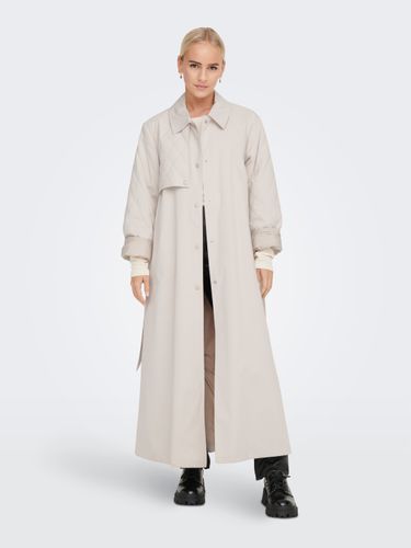 Long Mix Quilted Trenchcoat - ONLY - Modalova