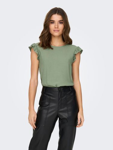 O-neck Top With Frills - ONLY - Modalova