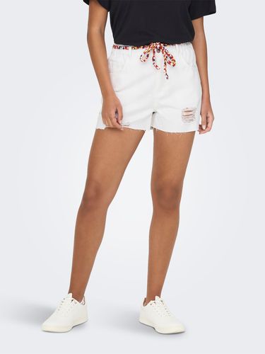 High Waisted Ripped Shorts - ONLY - Modalova