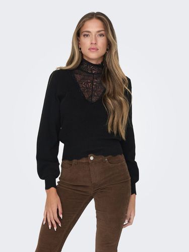 V-neck Knitted Pullover With Lace - ONLY - Modalova