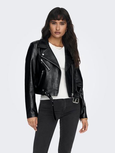 Faux Leather Biker Jacket - ONLY - Modalova