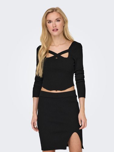 Knitted Top With Square Neck - ONLY - Modalova