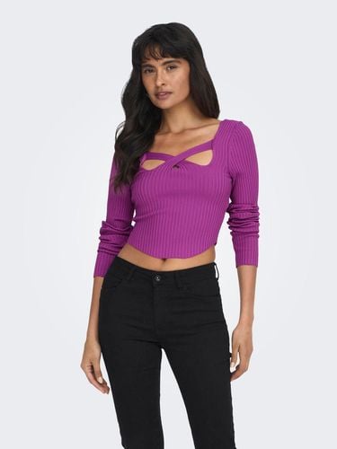 Knitted Top With Square Neck - ONLY - Modalova