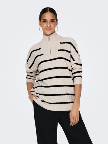 High Neck Sweatshirt With Zip - ONLY - Modalova