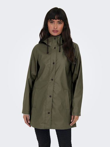 Long Rain Jacket With Buttons - ONLY - Modalova
