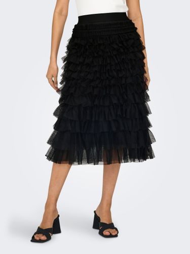 Midi Skirt With Frills - ONLY - Modalova