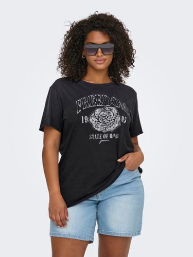 Curvy Printed O-neck T-shirt - ONLY - Modalova