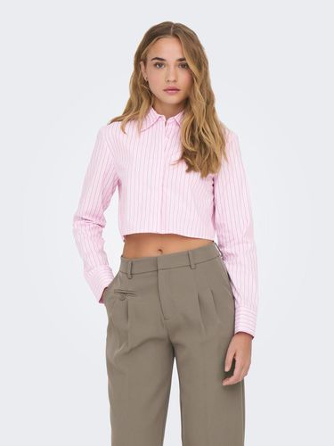 Cropped Shirt With Stripes - ONLY - Modalova