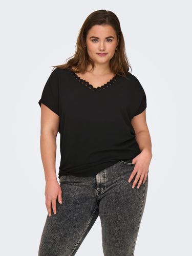 Curvy V-neck Top - ONLY - Modalova