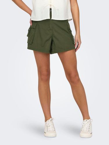 Shorts Estilo Cargo Corte Regular Cintura Media - ONLY - Modalova