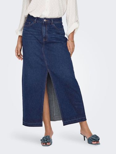 Midi Denim Skirt With Slit - ONLY - Modalova