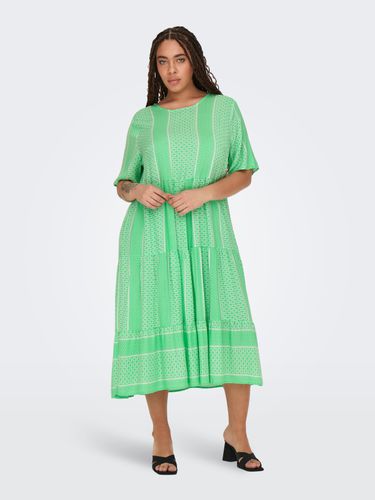 Curvy Midi O-neck Dress - ONLY - Modalova