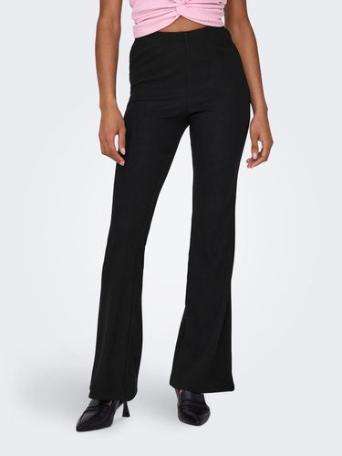 Flared Fit Rib Hems Trousers - ONLY - Modalova