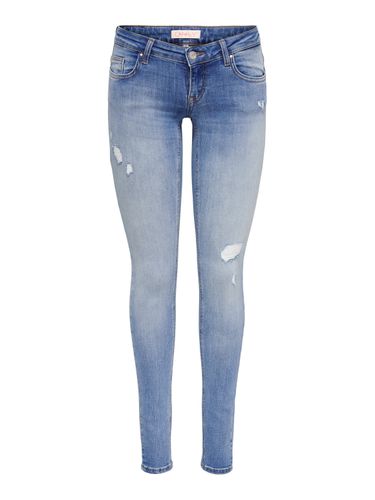 Skinny Fit Low Waist Destroyed Hems Petite Jeans - ONLY - Modalova