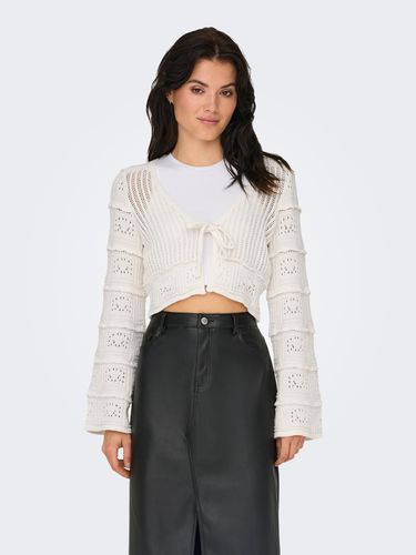 Knitted Cardigan With Tie String - ONLY - Modalova