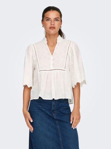 V-neck Top With 2/4 Sleeves - ONLY - Modalova