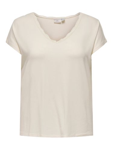 Curvy V-neck Top With Lace - ONLY - Modalova