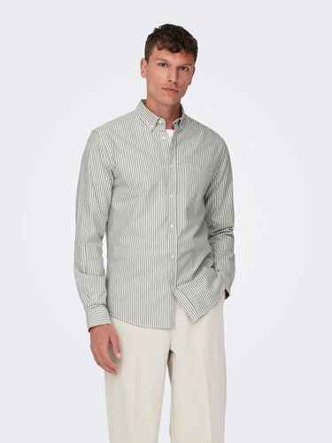 Slim Fit Striped Shirt - ONLY & SONS - Modalova