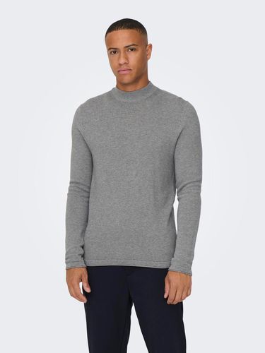 High Neck Knitted Pullover - ONLY & SONS - Modalova