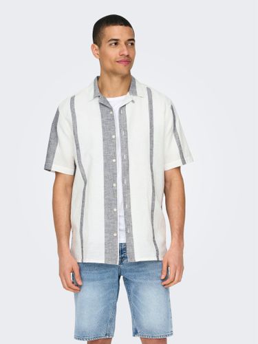 Camisas Corte Regular Cuello Cubano - ONLY & SONS - Modalova